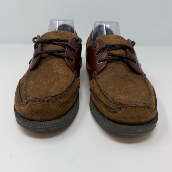 West Marine Boat Shoes Men's 9.5 Brown Leather Classic Comfort Mocs Casual EUC - Picture 5 of 12